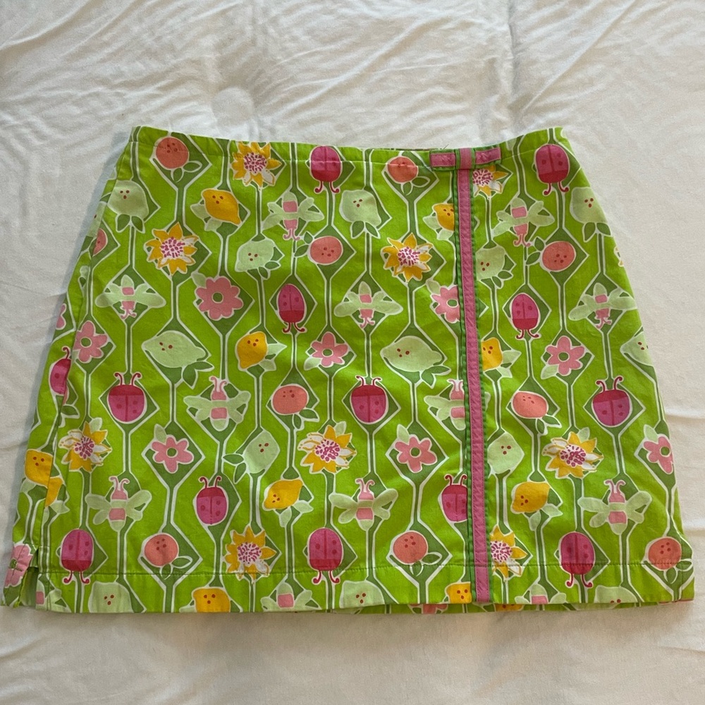 Lilly Pulitzer Green Ladybug Skort Girls Size 14